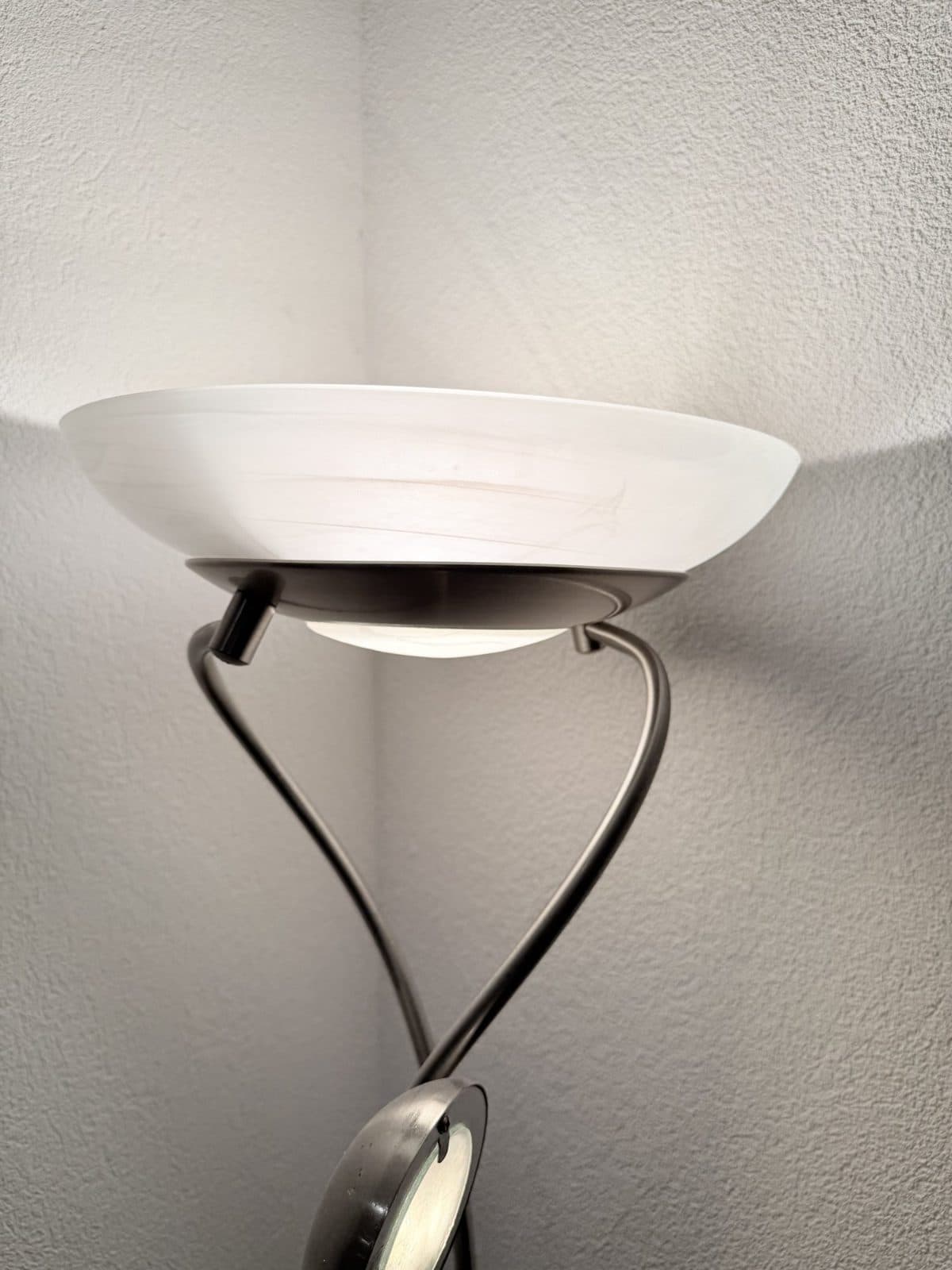 Floor lamp with adjustable reading light, brushed metal, photo 4